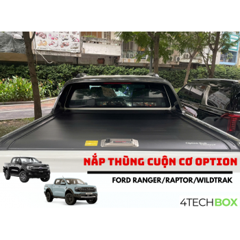 Nắp thùng cuộn cơ option roll cho xe bán tải ford ranger/Raptor/Wildtrak 2012-2025