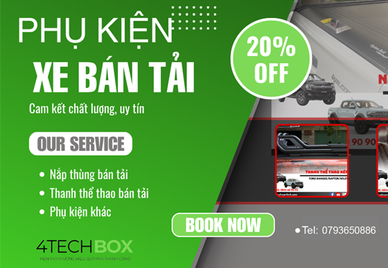 Phụ kiện xe bán tải tại 4TECHBOX – Giải pháp nâng cấp toàn diện cho xế yêu của bạn