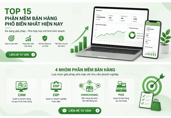 Top 15 phần mềm bán hàng phổ biến nhất hiện nay theo từng nhu cầu doanh nghiệp
